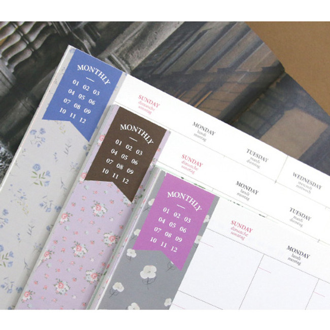 Monthly plan - Mellow pattern undated diary 