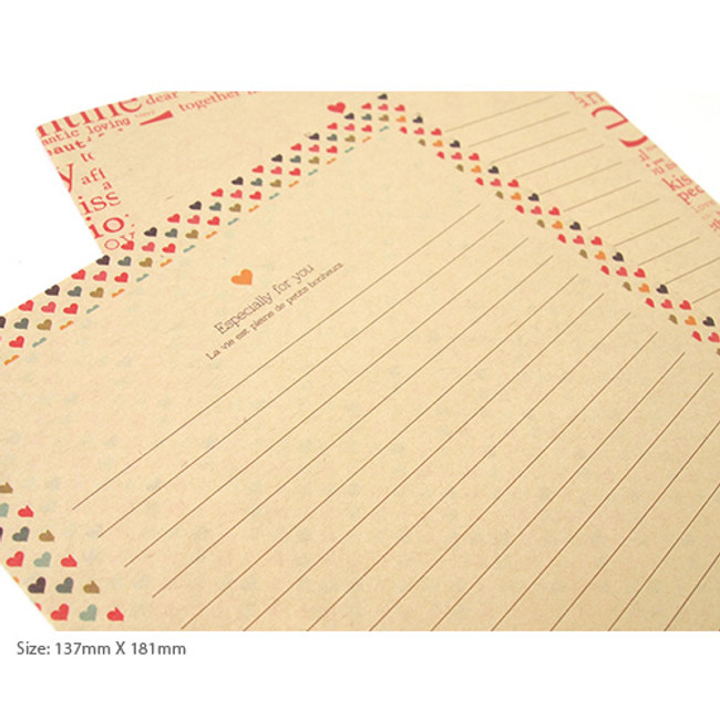 Size of Especially for you kraft letter paper