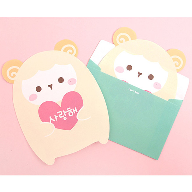 2Young Lovely animal message letter paper and envelope set