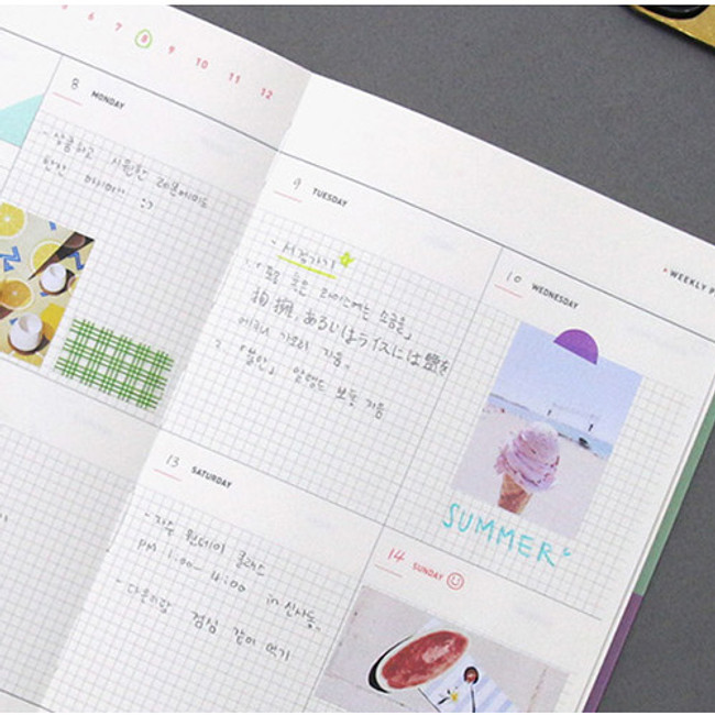 Weekly plan - Spring of life undated diary scheduler