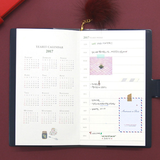 Calendar - Amelie weekly dated diary with fox tassel