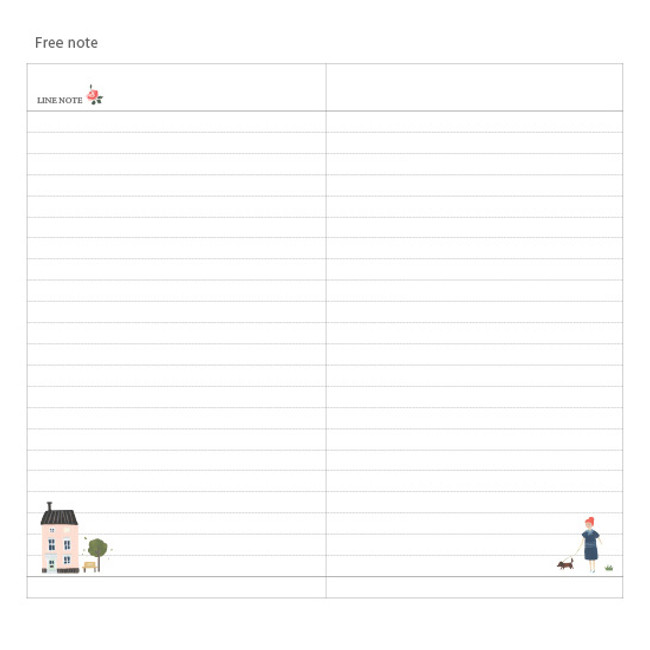 Free note - Amelie weekly dated diary with fox tassel