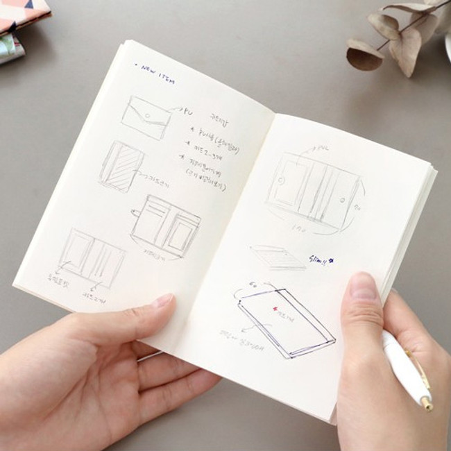 Iconic Pocket thread stitching plain notebook 