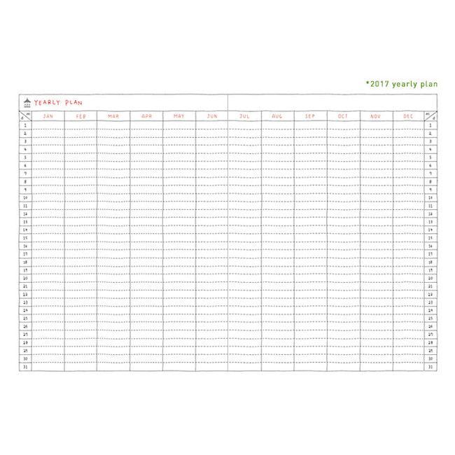 Yearly plan - Day N zoo undated daily planner