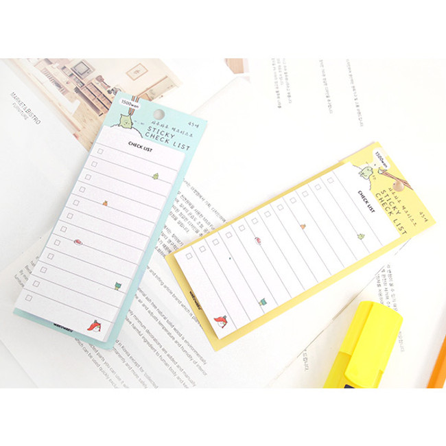 WaruWaru checklist sticky memo pad