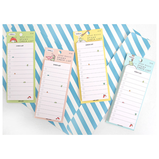 WaruWaru checklist sticky memo pad