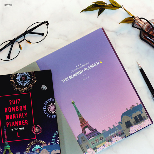 Intro - 2017 Bon bon large dated monthly planner 