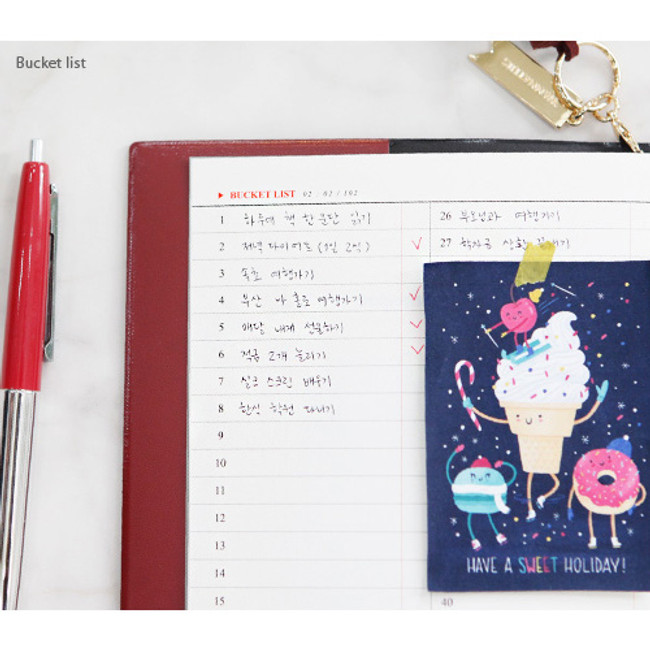 Bucket list - 2017 Votre speciale small dated diary with tassel