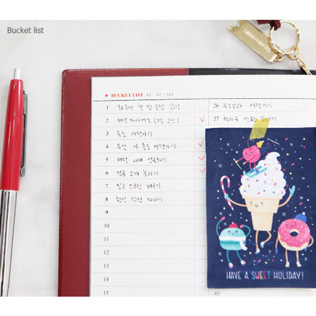 Bucket list - 2017 Votre speciale medium dated diary with tassel