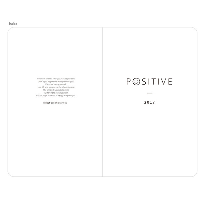 Index - Positive dated hardcover diary