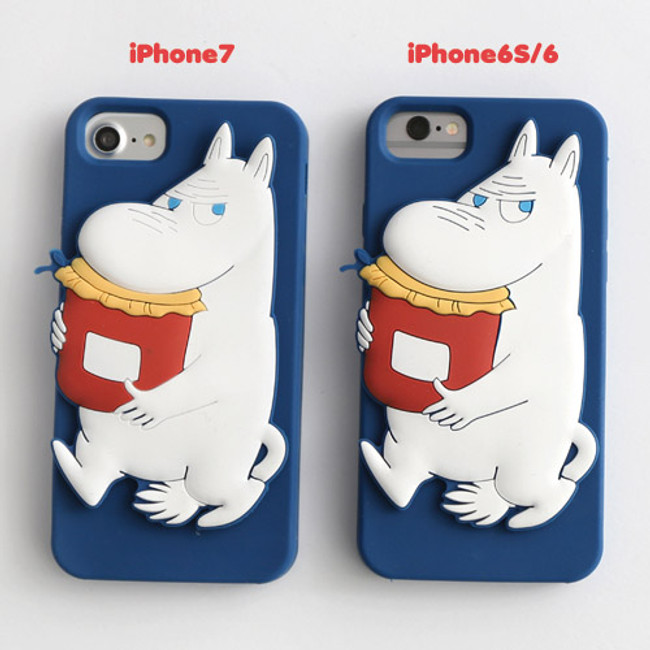 Moomin case for iphone 6 6S 7 with round mirror