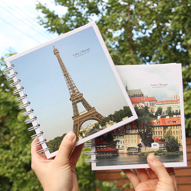 Color of Europe photography wire bound undated diary