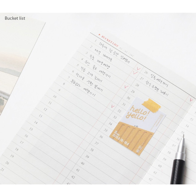 Bucket list - Awesome small dated planner scheduler