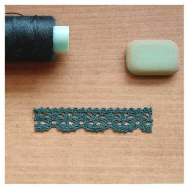 Adhesive Deco fabric lace rolltape - khaki