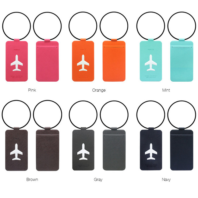 Color of Simple folding airplane travel luggage name tag