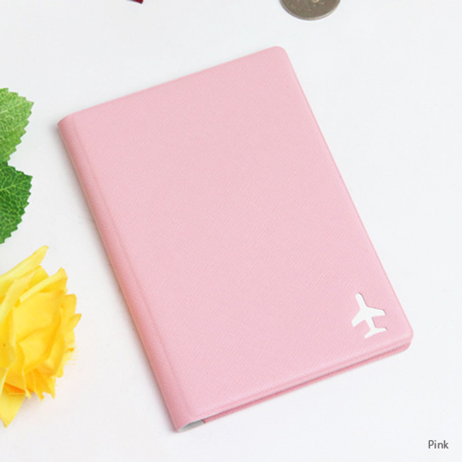 Baby pink - Fenice Simple RFID blocking small passport cover 