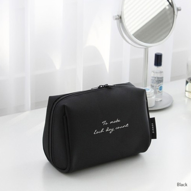 Black - Iconic Plain cosmetic pouch