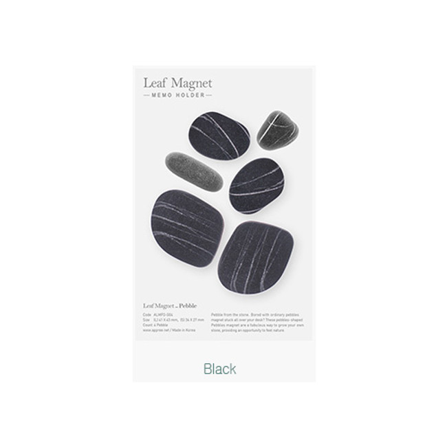 Black - Appree Pebble magnet set