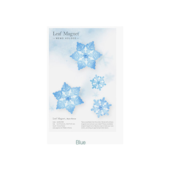 Blue - Appree Snow flower magnet set