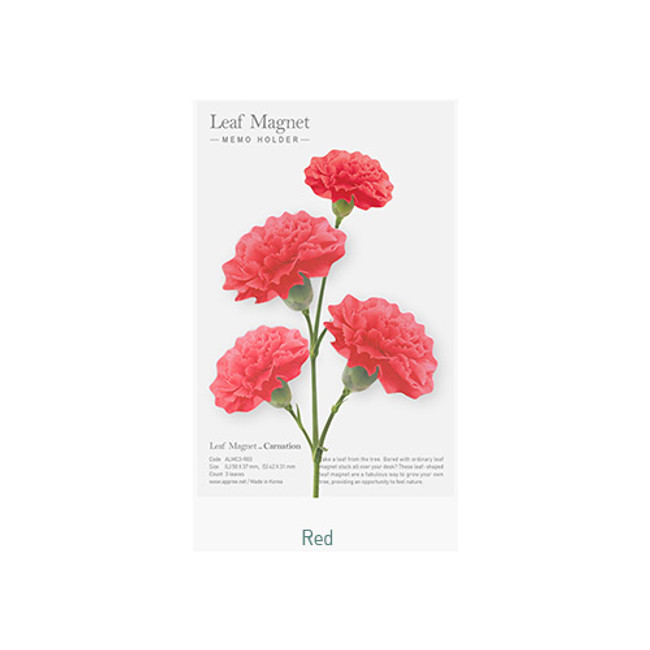 Red - Appree Carnation magnet set 