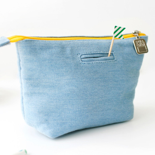 Blue - Mirrorless camera zipper pouch bag