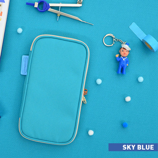 Sky blue - Jam studio Folding pencil case pocket pouch ver.4 