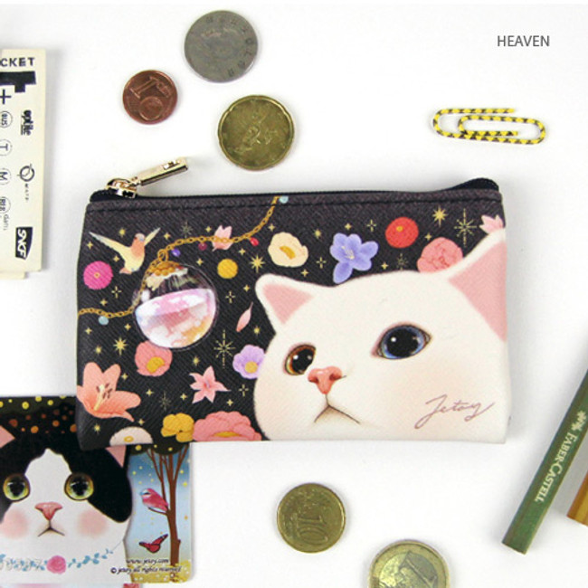 Heaven - Choo Choo cat slim zipper card case 