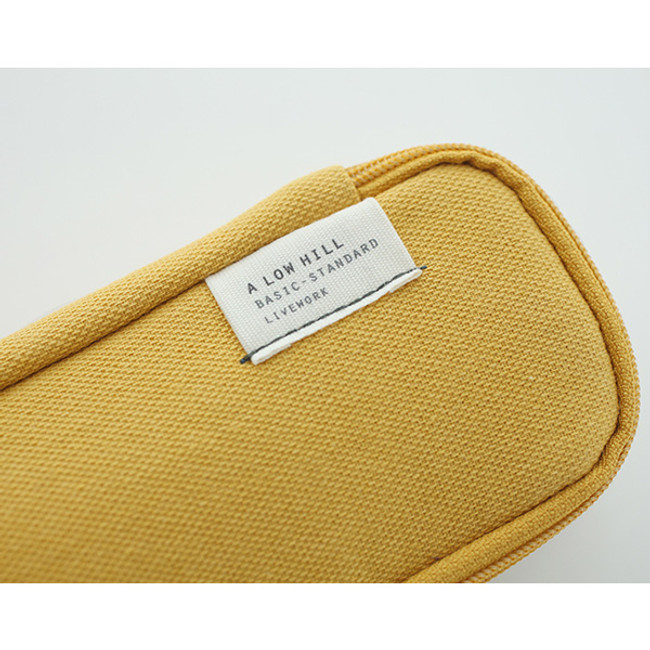 Mustard - A low hill basic standard pocket pencil pouch ver.2