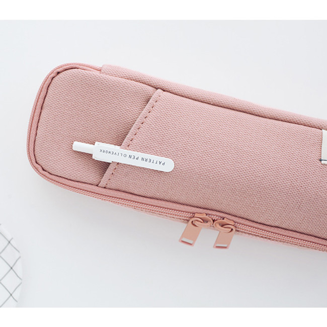 Indi pink - A low hill basic standard pocket pencil pouch ver.2