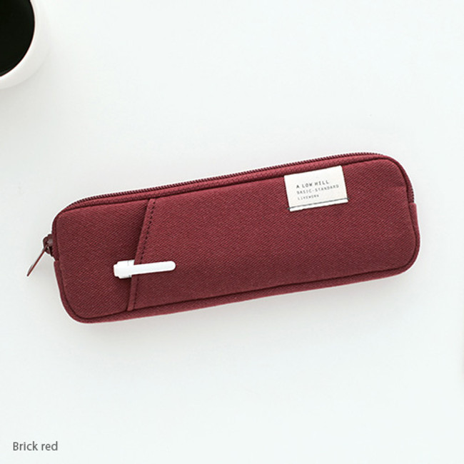 Brick red - A low hill basic standard pocket pencil case ver.3