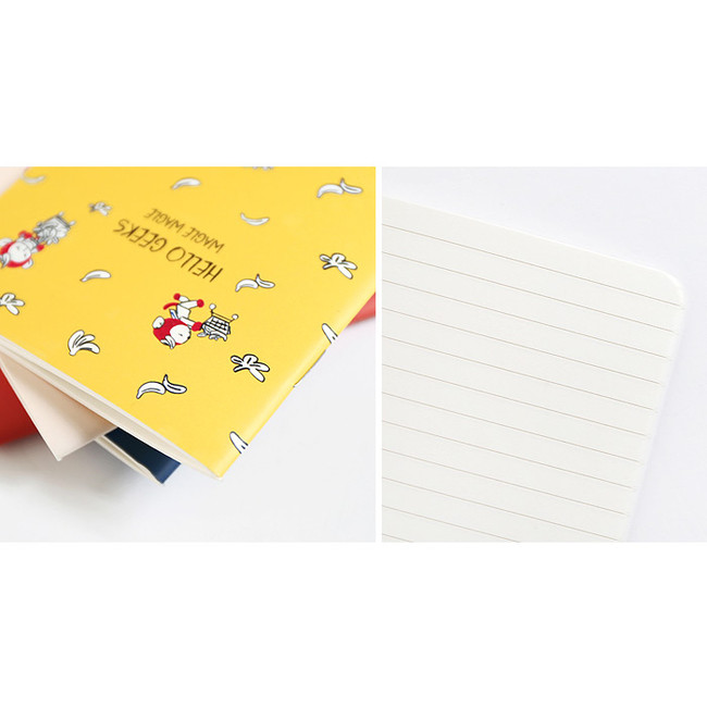 Romane illustration small plain and lined notebook 