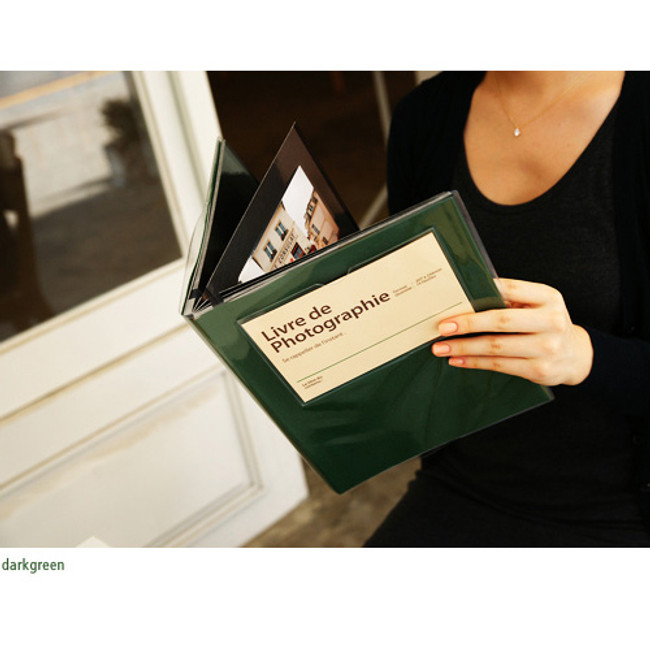 Dark green - Livre de self adhesive black photo album 