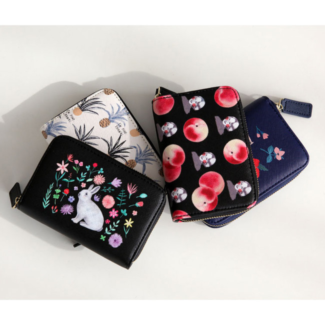 With Alice Rim zip around accordion card case holder ver.2