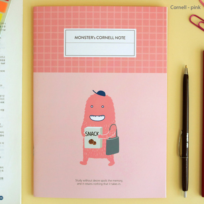 Pink - Indigo Monster illustration cornell notebook