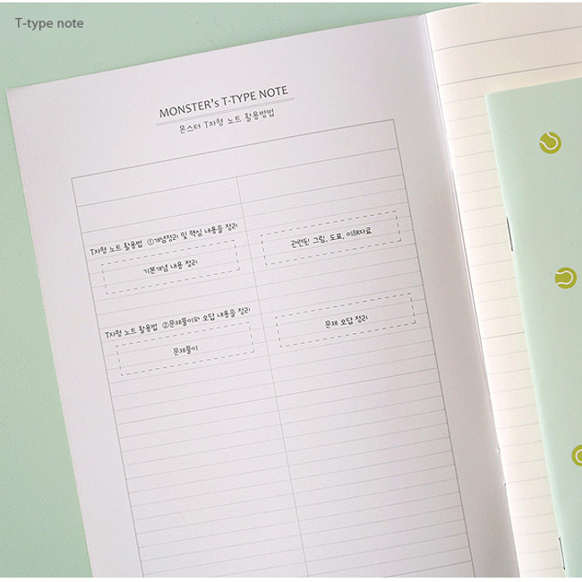 T-type note set - Indigo Monster illustration 3 notebook set