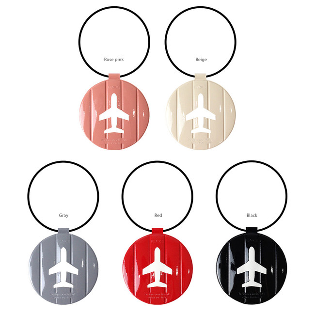 Color of Fenice Airplane enamel round travel luggage name tag