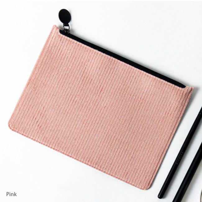 Indi pink - Fenice Seamless corduroy zipper multi pouch