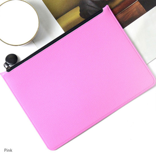 Pink - Fenice Seamless ople zipper multi pouch