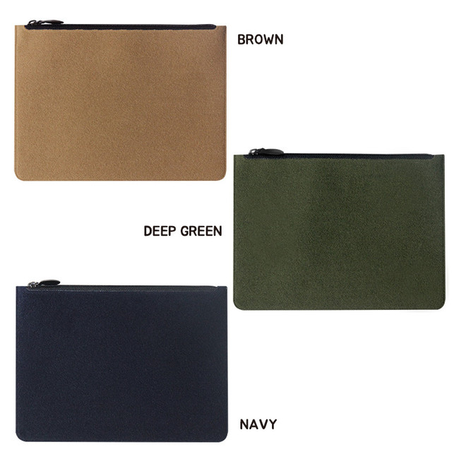 Color of Fenice Seamless wool zipper multi pouch