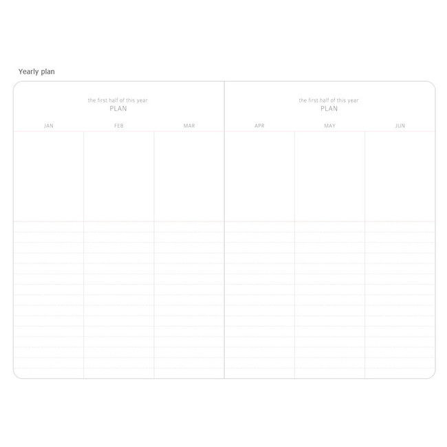 Yearly plan - Positive small undated diary scheduler