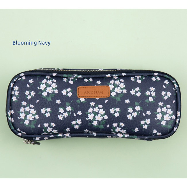 Blooming navy - Lovely pattern block pencil case pouch