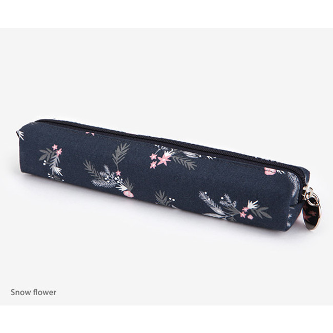 Snow flower - For your heart slim zipper pencil case