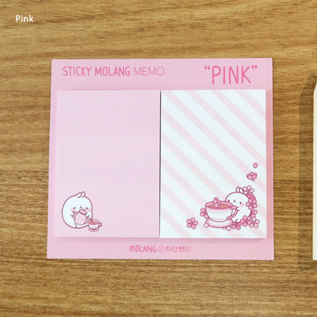 Pink - Molang nemo cute sticky memo note