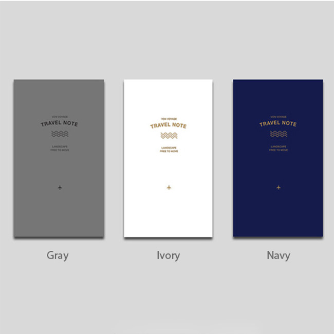 Color of Bon voyage wave travel note planner