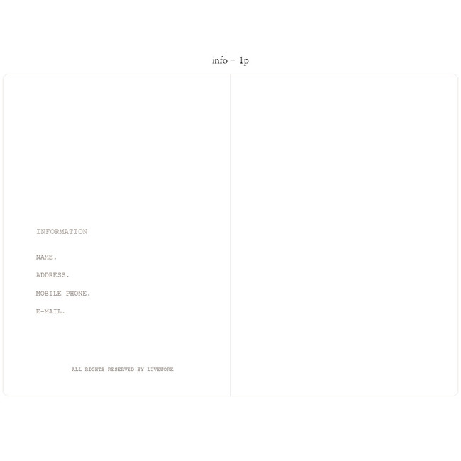 Info - Moment small lined notebook ver.2 