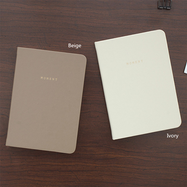 Beige / Ivory - Moment small plain notebook ver2