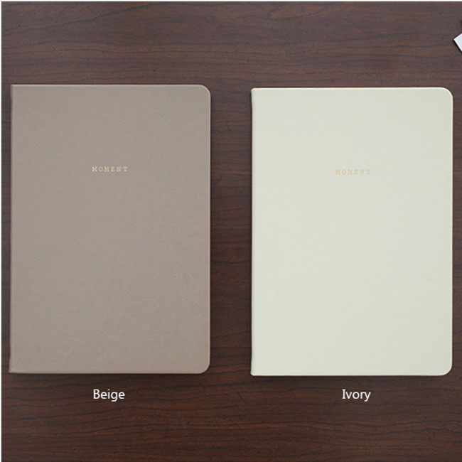 Beige / Ivory - Moment large plain notebook ver2