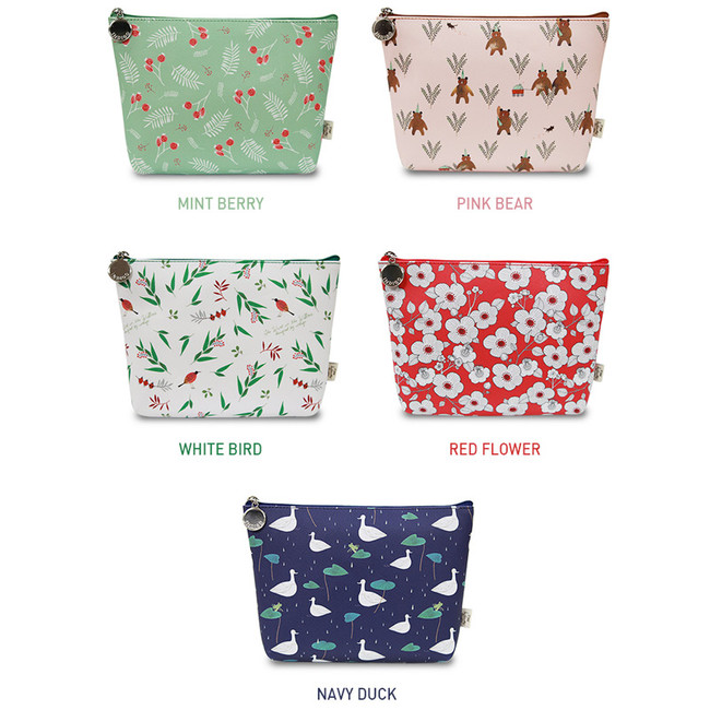Option of Willow illustration pattern pouch