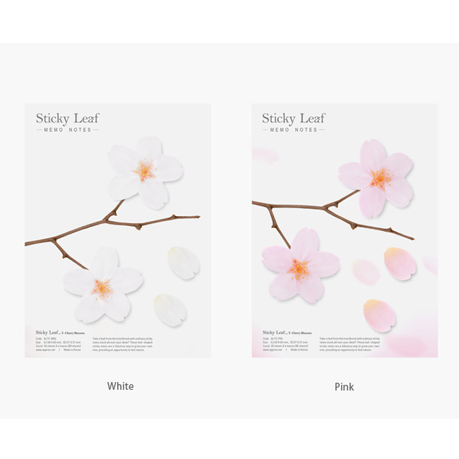 Color of Cherry blossom transparent sticky memo notes Large