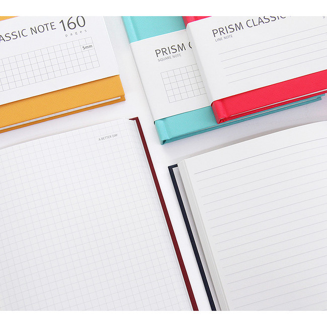 Prism classic 160 pages lined grid notebook